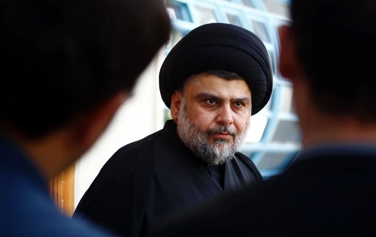 Shiite cleric Muqtada al-Sadr speaks in Najaf, Iraq, April 30, 2016. File photo: Haidar Hamdani / AFP