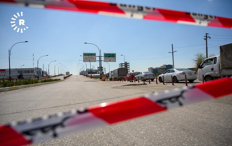 A closed road in Erbil on march 23, 2020. Photo: Bilind T.Abdullah