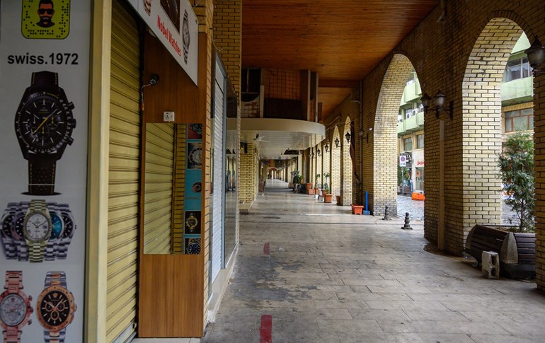 Erbil's deserted central bazaar in March 2020. File photo: Bilind T. Abdullah / Rudaw