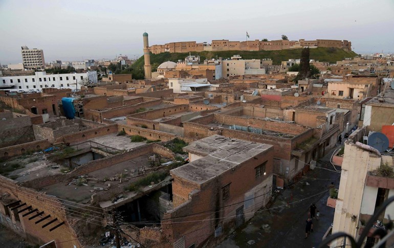 Erbil's empty city centre on April 18, 2020. Photo: Safin Hamed/AFP