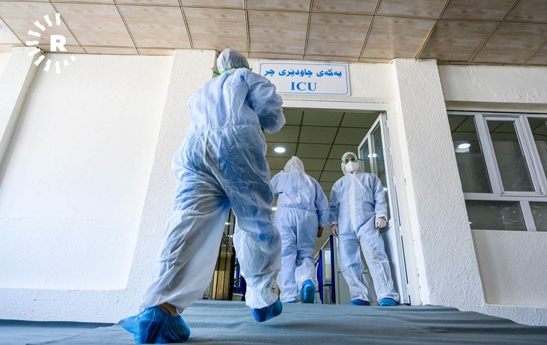 Health workers at Erbil's Peshmerga hospital. File photo: Bilind T.Abdullah/Rudaw