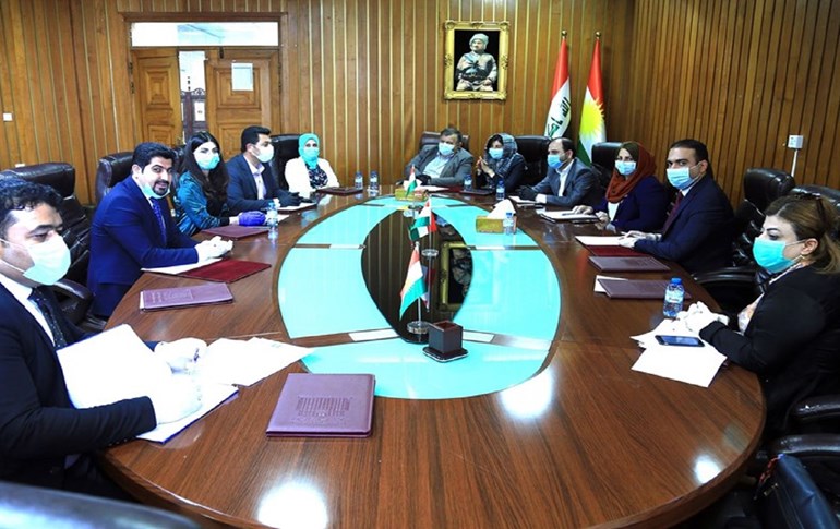 A Kurdistan Parliament health committee meeting. Photo via Twitter 