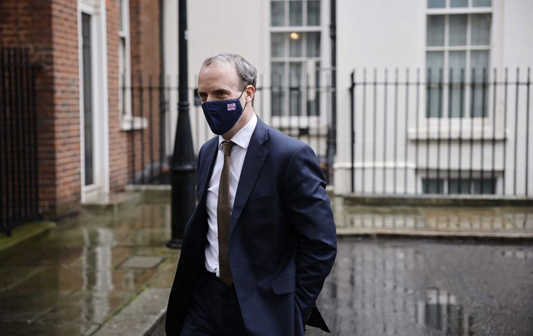 British foreign minister Dominic Raab. File photo: Tolga Akmen/AFP