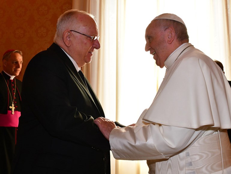 Pope Francis and Israeli President Reuven Rivlin meet in Vatican in November 2018. Photo: Israeli Foreign Ministry