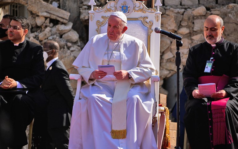 پاپا فرانسیس، پاپای ڤاتیکان. وێنە: AFP/Zaid AL-OBEIDI