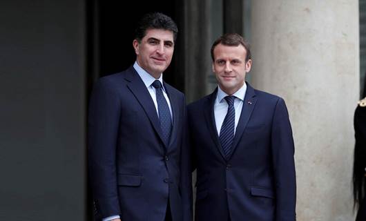 Nêçîrvan Barzanî û Emmanuel Macron li koşka Elyseeyê dicivin