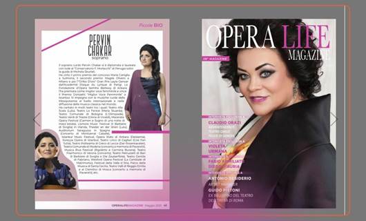 Ünlü İtalyan opera dergisi ‘Kürt Soprano’ Pervin Çakar’a yer verdi