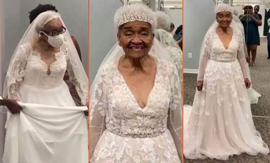 94 yaşındaki nine gelinlik giyme hayalini gerçekleştirdi