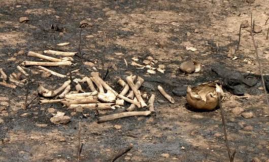 Fire damages Yazidi mass grave in Shingal