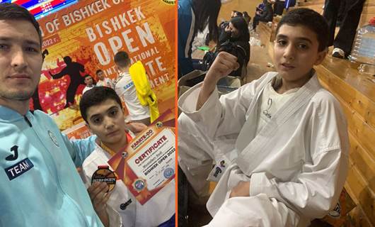 12 yaşındaki Kürt sporcu Rodi Mustafayev karate şampiyonu oldu