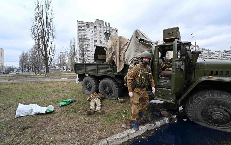 Ukrayna topraklarındaki Rusya askerleri. AFP