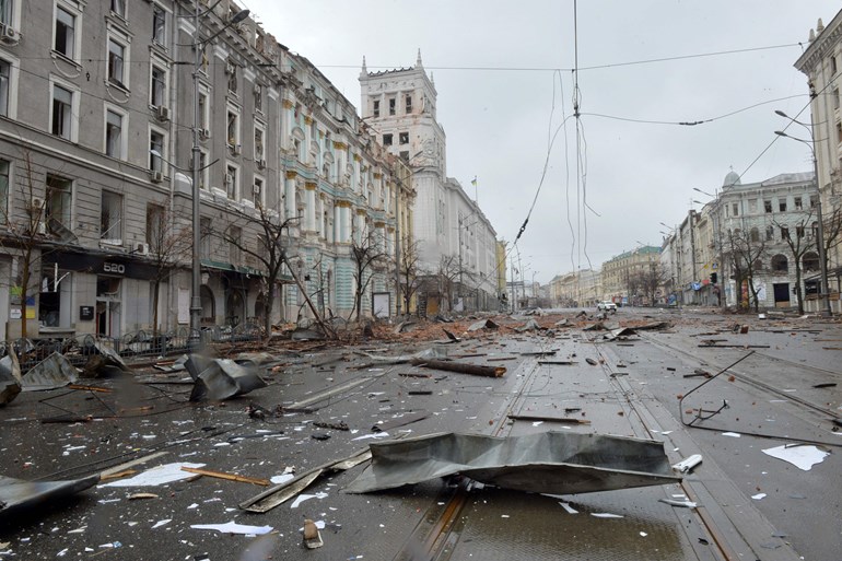 شاری خێرسۆن لە ئۆکراینا. وێنە؛ Sergey BOBOK / AFP