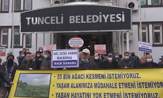 Li Dêrsîmê protestoya birîna daran û projeya kargeha paşmayan