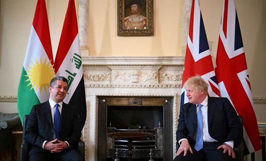 Boris Johnson receives PM Barzani in London