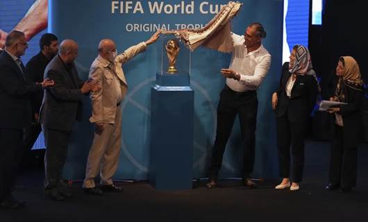 Iran puts FIFA World Cup trophy on display for 1st time