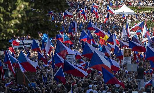 Çekya'da enerji zammı protesto edildi