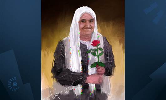 ABD'de yaşayan Kürt ressam Makbule Özer'i çizdi