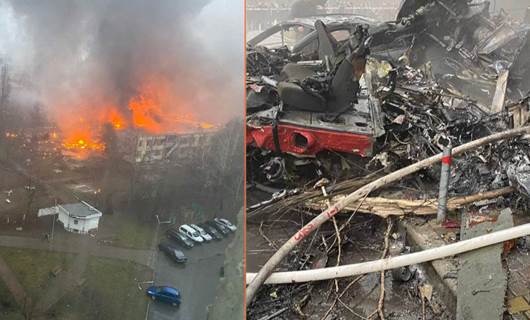 Ukrayna'da helikopter düştü: İçişleri bakanı da dahil 16 kişi yaşamını yitirdi