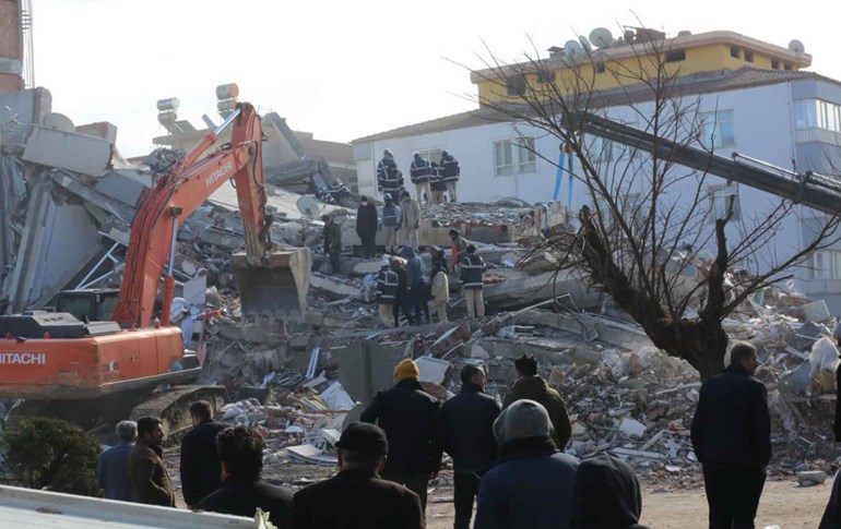 Aftermath of the disastrous earthquake in Turkey’s Adiyaman (Samsur) on February 9, 2023. Photo: Murat Bulut/Rudaw