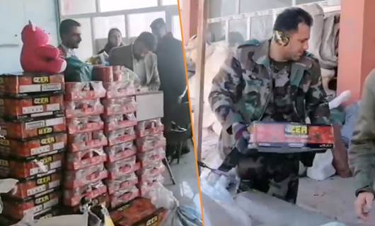 VİDEO - Peşmerge kendi yiyecek ve ihtiyaçlarını depremzedelere gönderdi