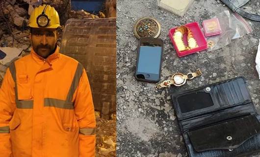 Madenci enkazda bulduğu altınları polise teslim etti