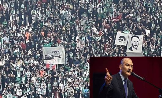 Amedspor maçında açılan 'Beyaz Toros' ve 'Yeşil' pankartları için Süleyman Soylu hakkında suç duyurusu