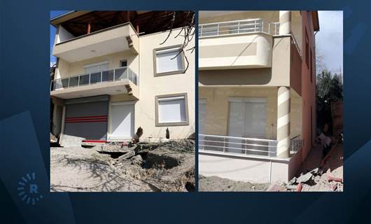 Maraş depreminden etkilenen bina yıkılmadı ama yön değiştirdi