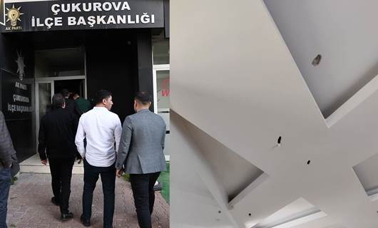 AK Parti Çukurova İlçe Başkanlığının boşaltılan binasına silahlı saldırı