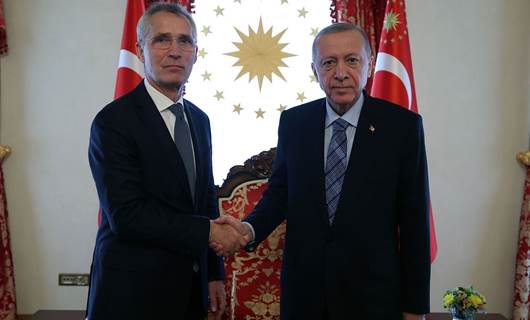 Serokomarê Tirkiyê Recep Tayyîp Erdogan pêşwazî li Sekreterê Giştî yê NATOyê Jens Stoltenberg kir. 