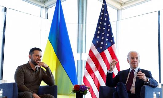 Hevdîtina berê ya Serokê Amerîkayê Joe Biden û Serokê Ukraynayê Volodymyr Zelensky. Wêne: Jonathan Ernst/Reuters