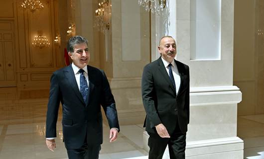 Serokê Herêma Kurdistanê Nêçîrvan Barzanî û Serokê Azerbaycanê Îlam Aliyev