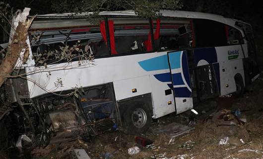 Yozgat'ta yolcu otobüsü şarampole uçtu / Foto: AA