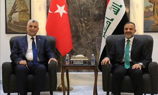 Türkiye Ticaret Bakanı Ömer Bolat, başkent Bağdat’ta Irak Başbakan Yardımcısı ve Planlama Bakanı Muhammed Temim / Foto: AA