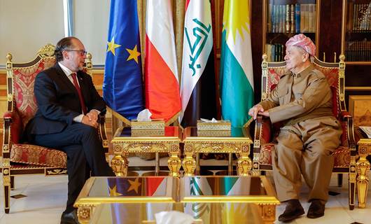 Başkan Mesud Barzani, Avusturya Dışişleri Bakanı Alexander Schollenberg'i kabul etti / Foto: Başkan Barzani'nin Ofisi