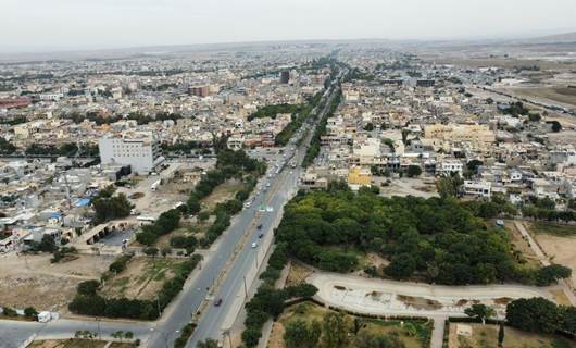 دیمەنێکی شاری کەلار لە ئاسمانەوە