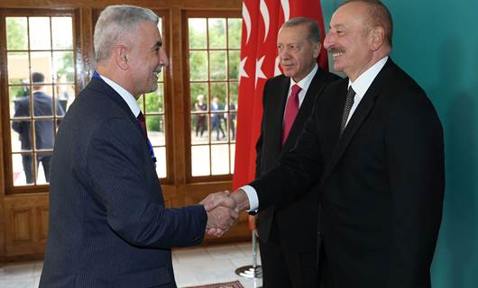 Azerbaycan Cumhurbaşkanına İlham Aliyev Türkiye Cumhurbaşkanı Recep Tayyip Erdoğan ile birlikte Türk heyetini karşıladı. / AA