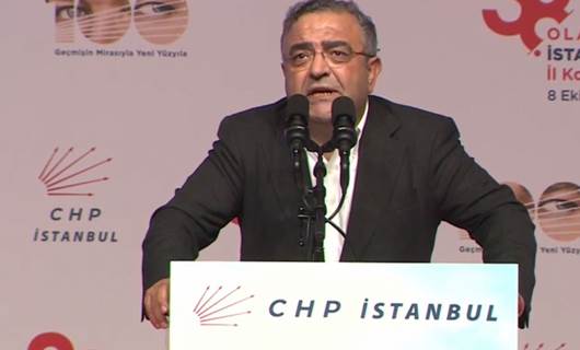 CHP Diyarbakır Milletvekili Sezgin Tanrıkulu, CHP İstanbul İl Kongresi'nde konuştu.  / ANKA