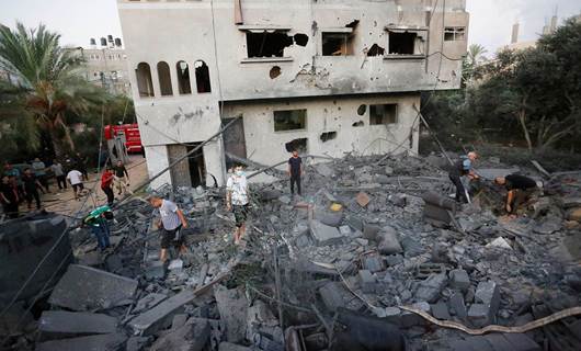 Gazze'de haba bombardımanı nedeniyle çok sayıda bina yıkılmıi durumda / AA