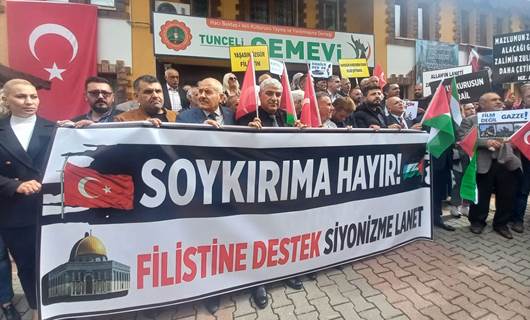 DERSİM- Cemevinden İsrail’e protesto, Filistin’e destek