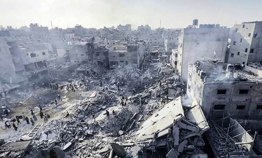 Bombardımandan sonra Cibaliya Mülteci Kampı /  AFP