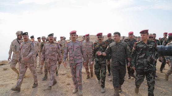 Irak ordusundan üst düzey bir heyet Mahmur Cephesini ziyaret etti