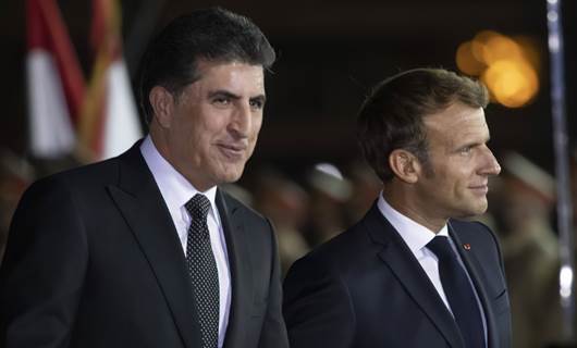 Serokê Herêma Kurdistanê Nêçîrvan Barzanî û Serokê Fransayê Emmanuel Macron