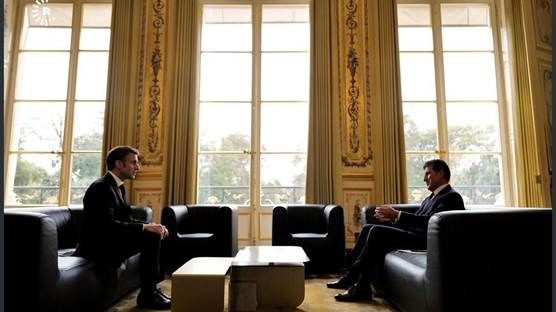 Cumhurbaşkanı Emmanule Macron ile Başkan Neçirvan Barzani