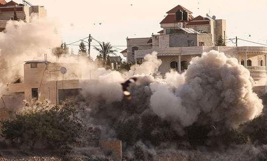 İsrail'in Gazze'ye düzenlediği saldırılardan bir an / AFP
