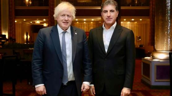 Boris Johnson û Nêçîrvan Barzanî