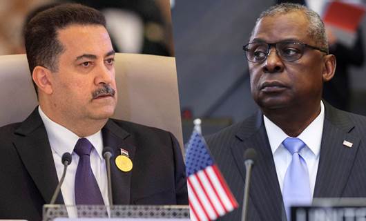 Irak Başbakanı Muhammed Şiya es-Sudani ve ABD Savunma Bakanı Lloyd Austin
