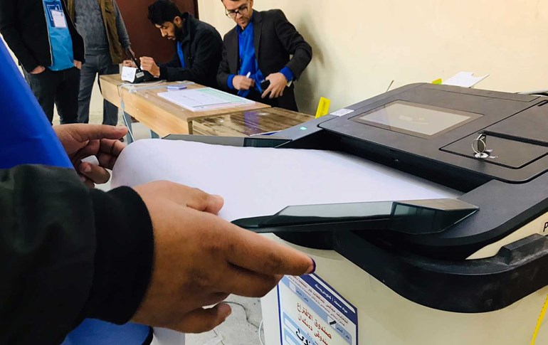 A voting station in Shingal. Photo: Rudaw