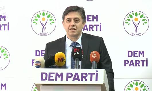 Mehmet Rüştü Tiryaki, DEM Parti genel merkezinde açıklama yaptı. / Rûdaw