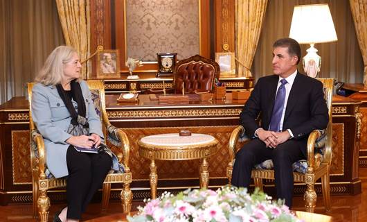 Kürdistan Bölgesi Başkanı Neçirvan Barzani, bugün Erbil’de ABD'nin Irak Büyükelçisi Alina Romanowski'yi kabul etti