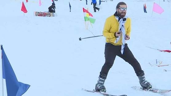Çoman'da kayak yarışması / Foto: Rûdaw